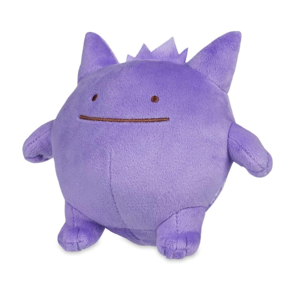 Pokémon Center Ditto As Gengar plush, soft fabric and embroidered details for playtime and display