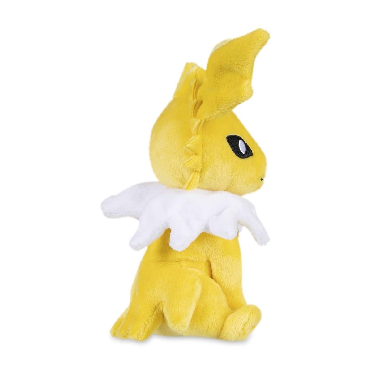 Pokémon Center Jolteon Sitting Cuties Plush uses soft polyester fabric for cuddly touch.