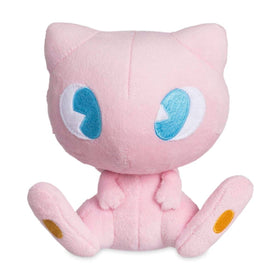 Mew Soda Pop Plush with embroidered eyes for nostalgic charm.
