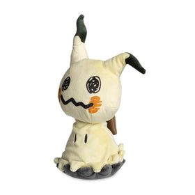 Pokemon Center Mimikyu plush front view with soft fabric for cozy display