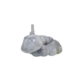 Pokémon Center Onix Sitting Cuties plush, side view, huggable companion for bedtime or desk decor