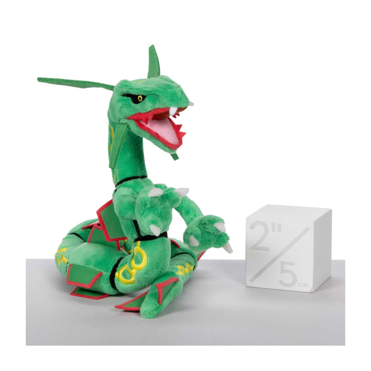 Pokemon Center Rayquaza plush in Sitting Cuties collection photo for display