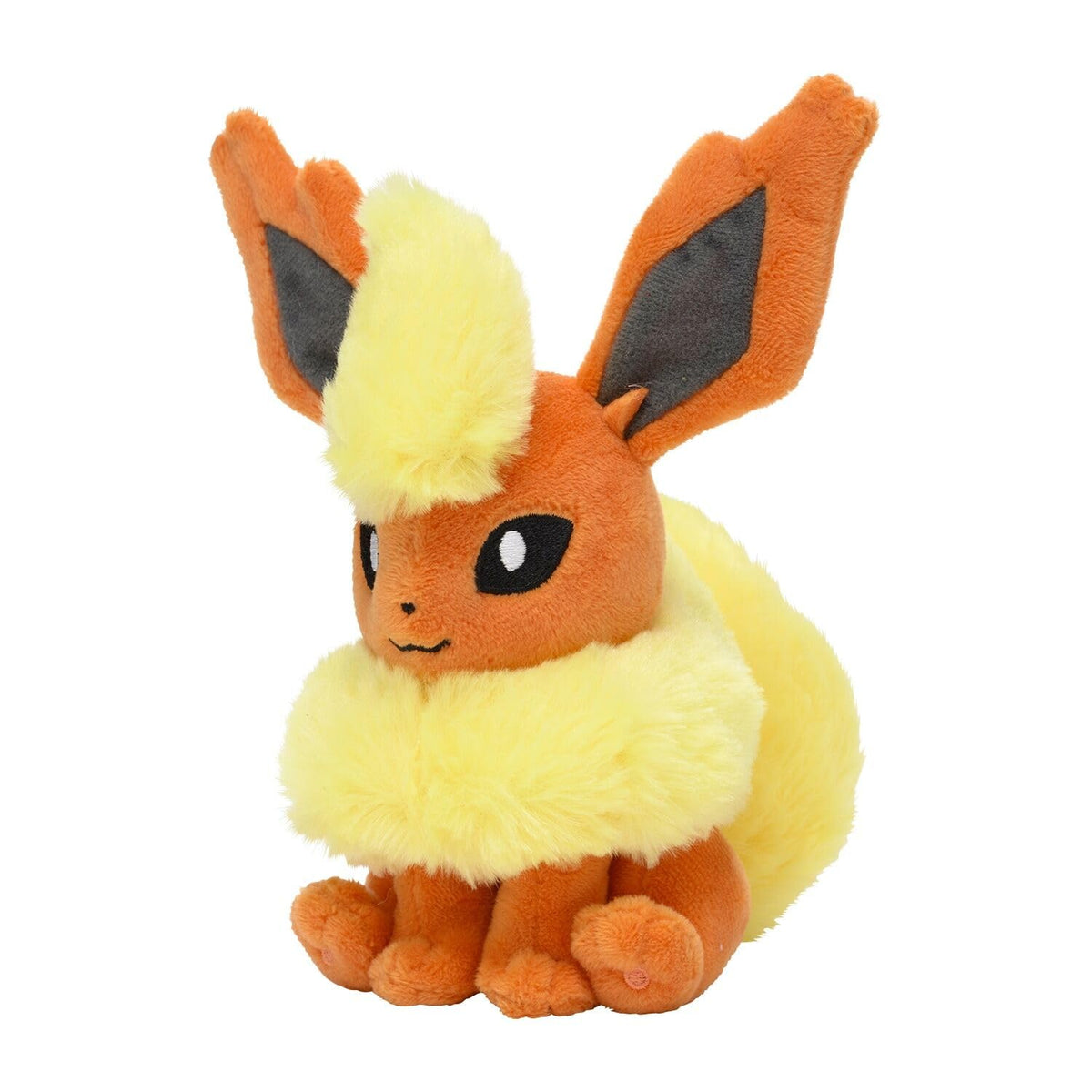 Pokemon Center Flareon Plush - Front view; cozy display and gentle cuddle.