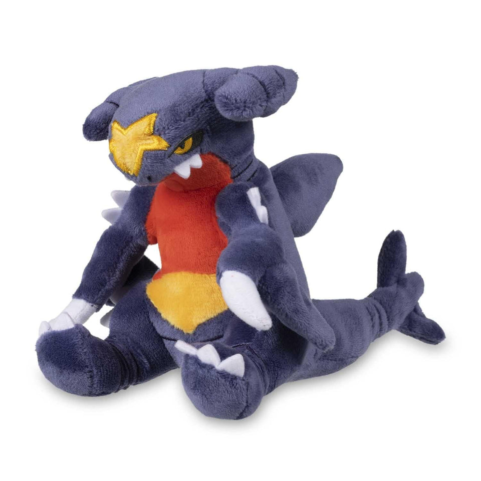 Pokémon Garchomp Plush from Sitting Cuties, ideal for display and cuddling.