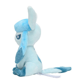 Pokemon Center Sitting Cuties Glaceon plush 471 side view, ideal for gift-giving and collection.