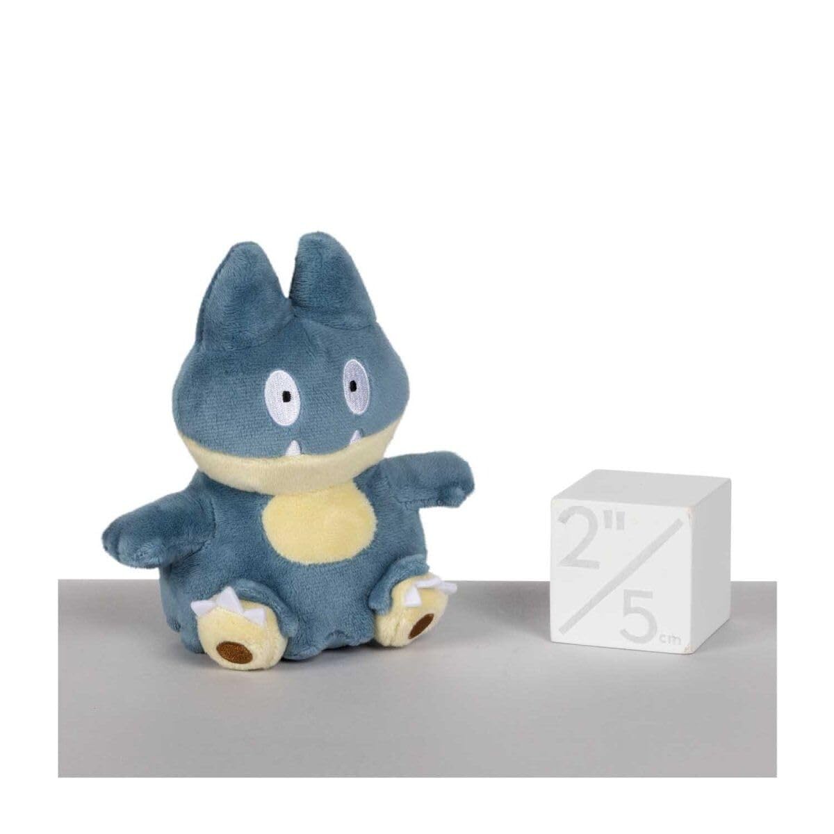 Pokémon Center Munchlax plush side view, desk buddy and gift-worthy