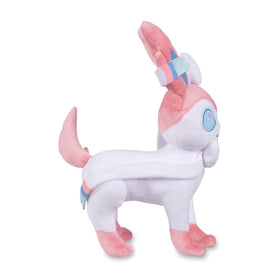 Pokemon Center Sylveon plush back view with length and craftsmanship visible.