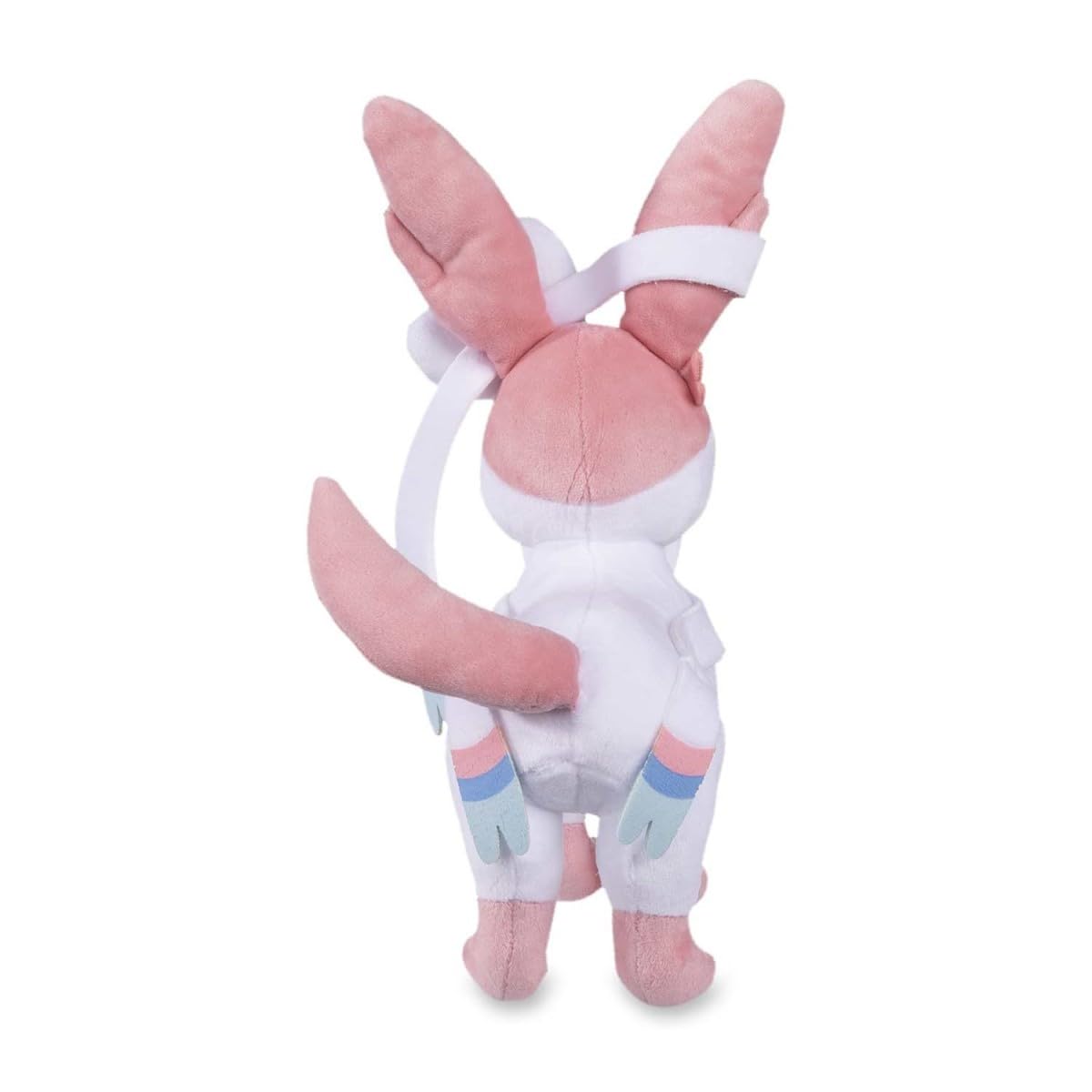 Pokemon Center Sylveon plush held in hand for size reference and gifting sense.