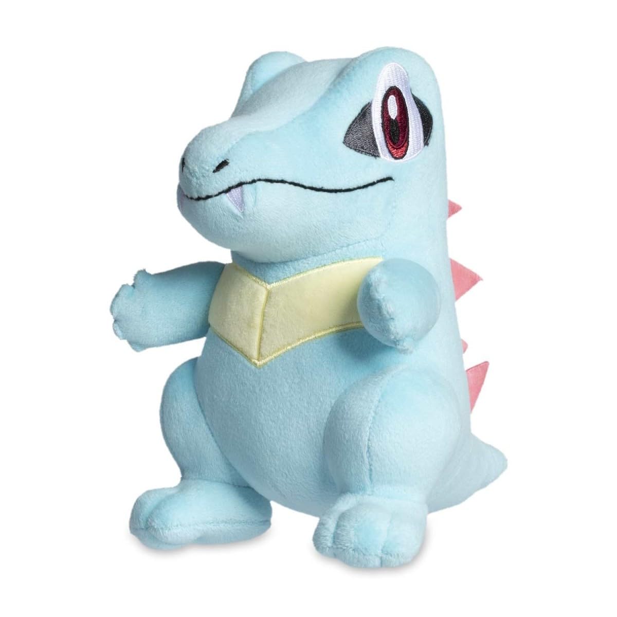 Pokémon Center Totodile Poké Plush with soft fabric and embroidery for cozy playtime.
