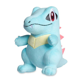 Pokémon Center Totodile Poké Plush with soft fabric and embroidery for cozy playtime.