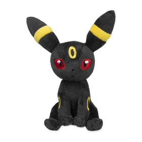 Umbreon Sitting Cuties plush close-up highlighting soft microbead fill.