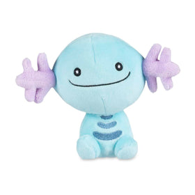 Wooper Sitting Cuties Plush sits upright on flat surfaces, ideal as a desk companion.