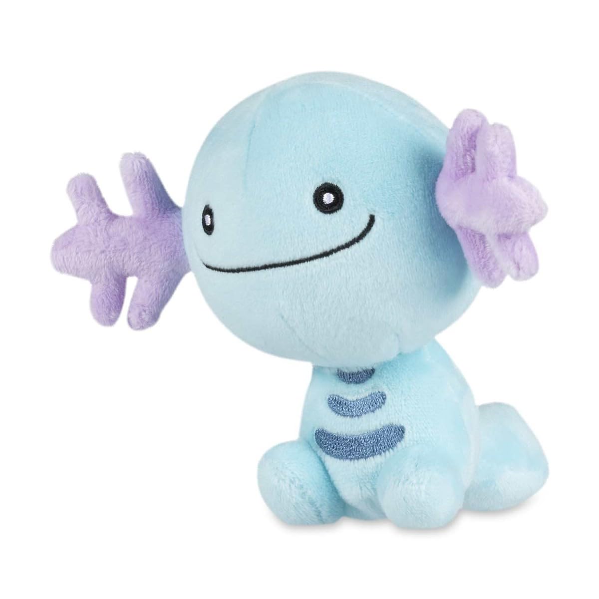 Pokémon Center Wooper Sitting Cuties Plush uses microbeads to sit upright on a desk.