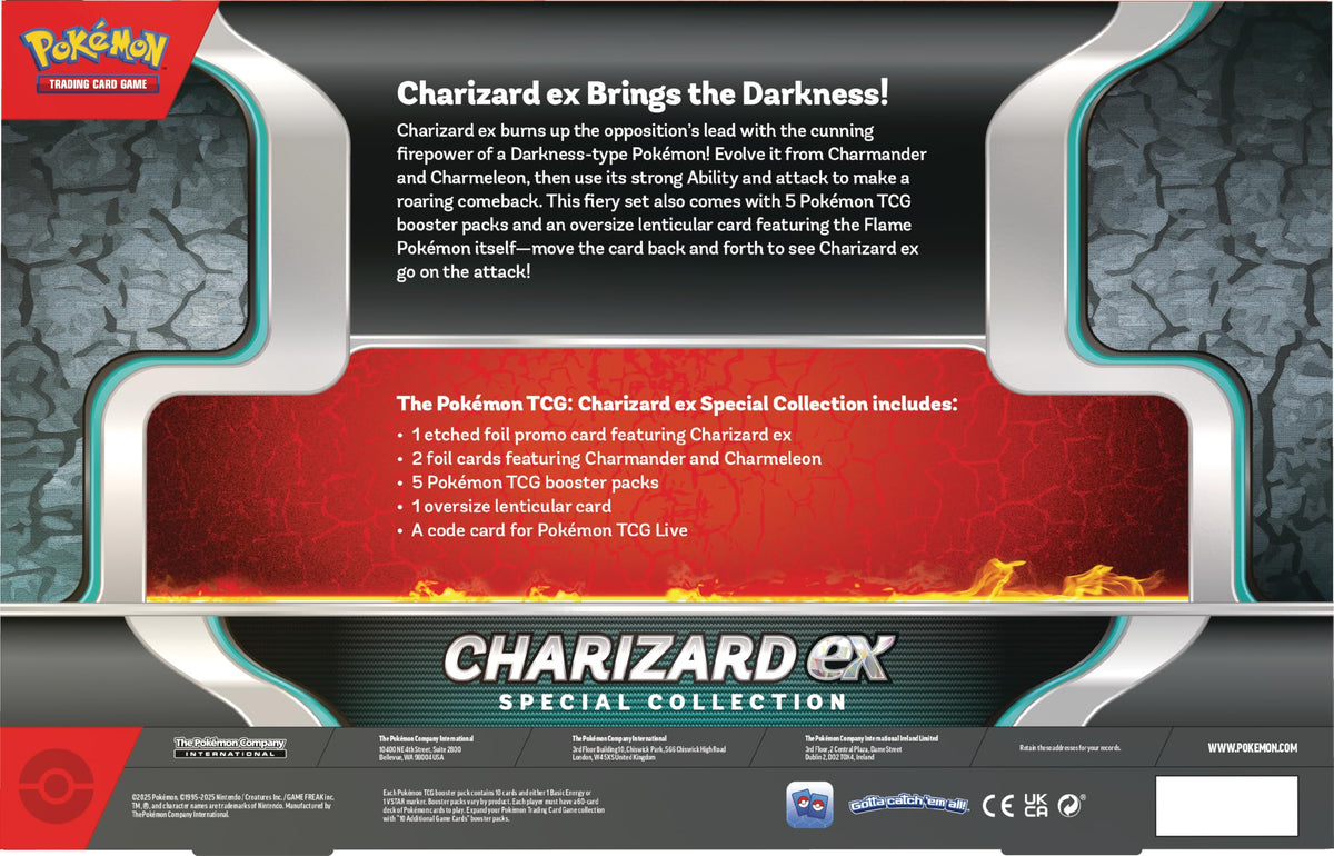 Pokemon Charizard ex oversize lenticular card with dynamic action visuals for display