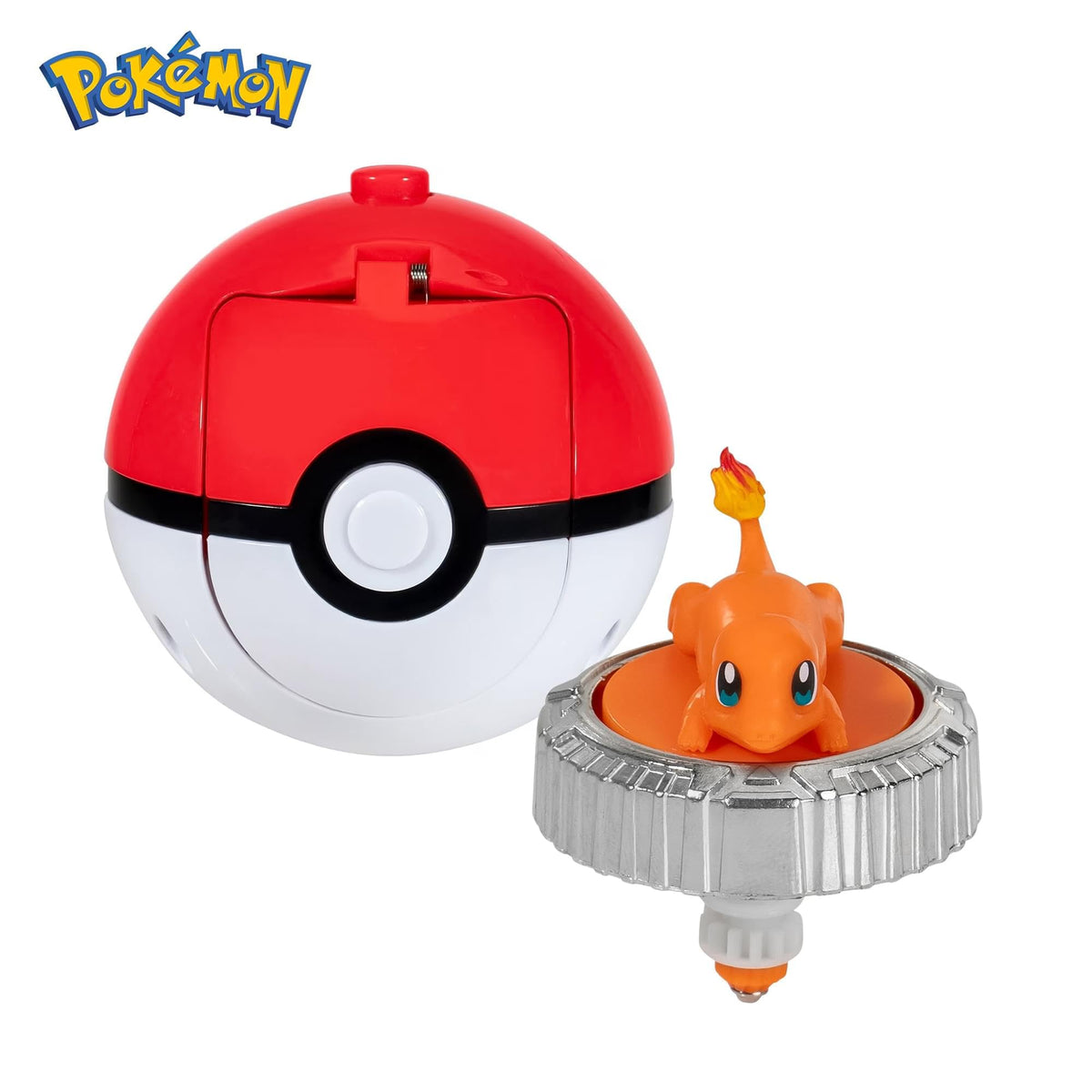 Charmander battle-top close-up reveals authentic animated-series details.