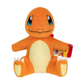 Charmander plush authentic details from Jazwares ideal for collectors and display.