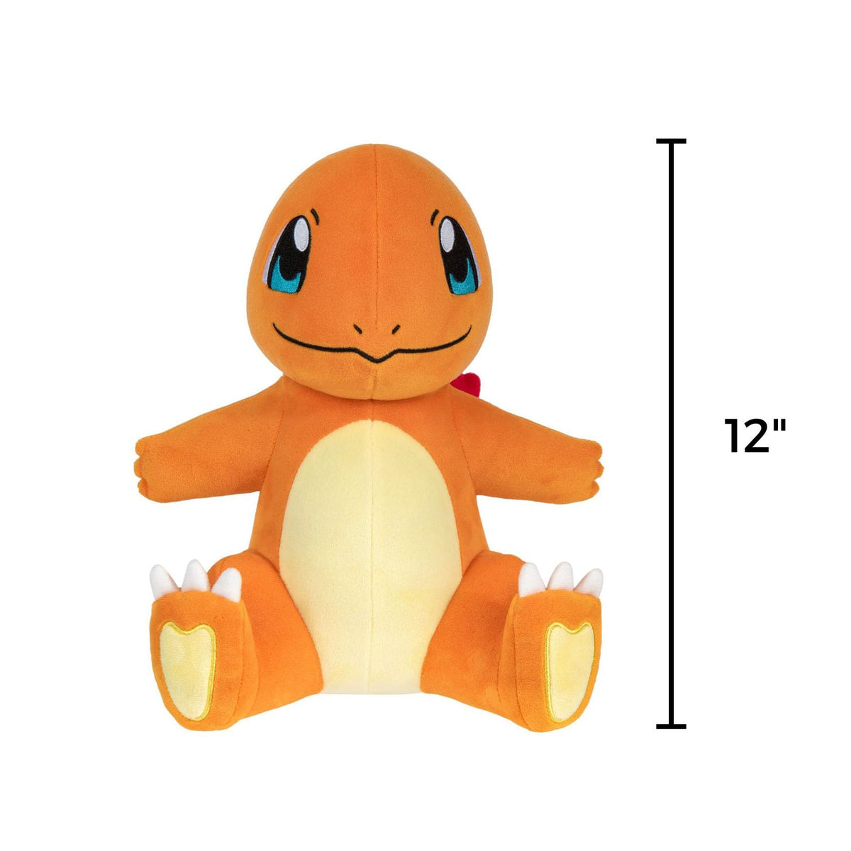 Charmander plush by Jazwares, super-soft material perfect for bedtime snuggles.