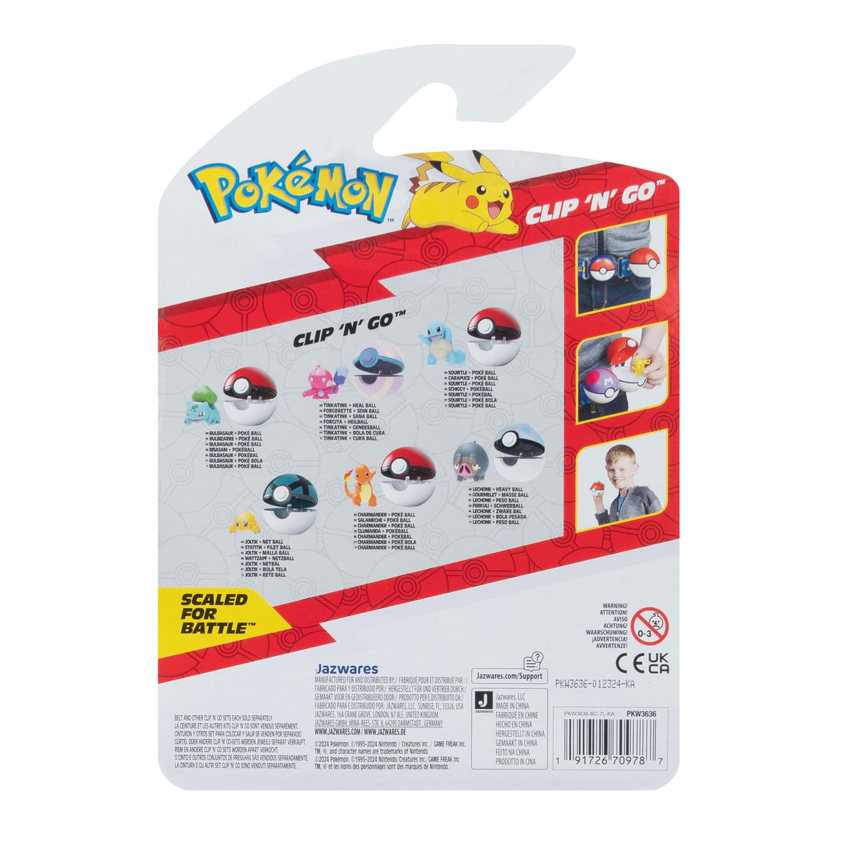 Pokémon Clip N Go belt clip close-up for quick access