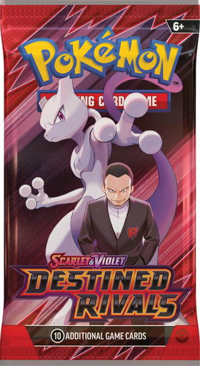 Pokemon Destined Rivals booster box open with 36 packs visible