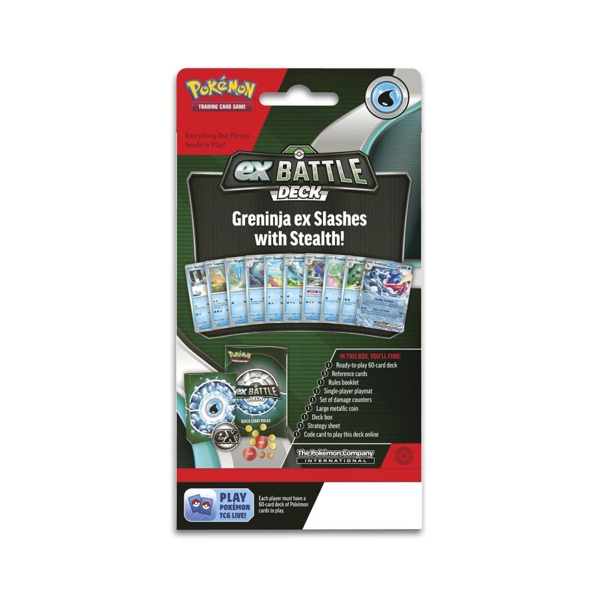 Pokemon Greninja ex Battle Deck online code card grants digital duel access