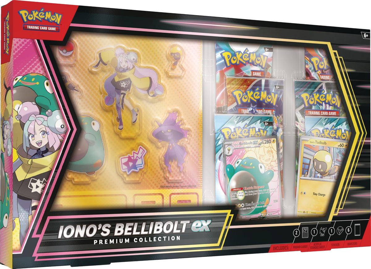 Pokemon Iono's Bellibolt ex full-art promo card for collection appeal