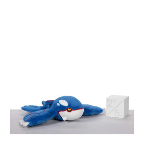 Pokemon Kyogre plush face closeup highlights soft eyes and charm