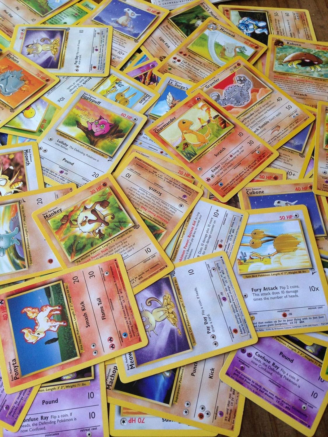 pokemon lot 40 base jungle fossil team rocket cards in excellent condition ideal for collectors