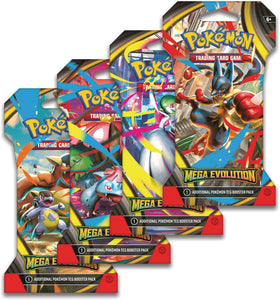 Pokemon Mega Evolution booster front art with vivid energy sparks collector excitement