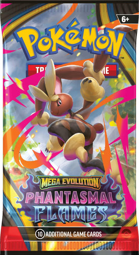 Pokemon Mega Evolution Phantasmal Flames ex shadow figure of Mega Gengar ex on display