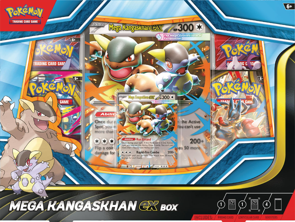 Pokémon Mega Kangaskhan ex foil promo card—great for collection and strategic play