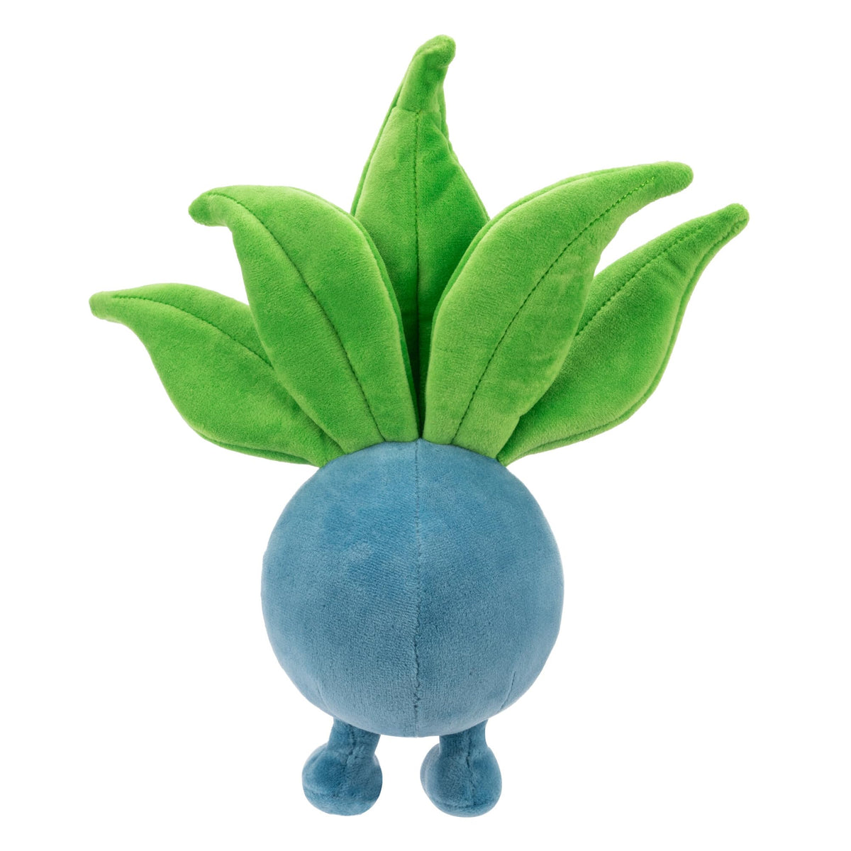 Pokémon Oddish plush 20cm detail close-up with authentic stitching.