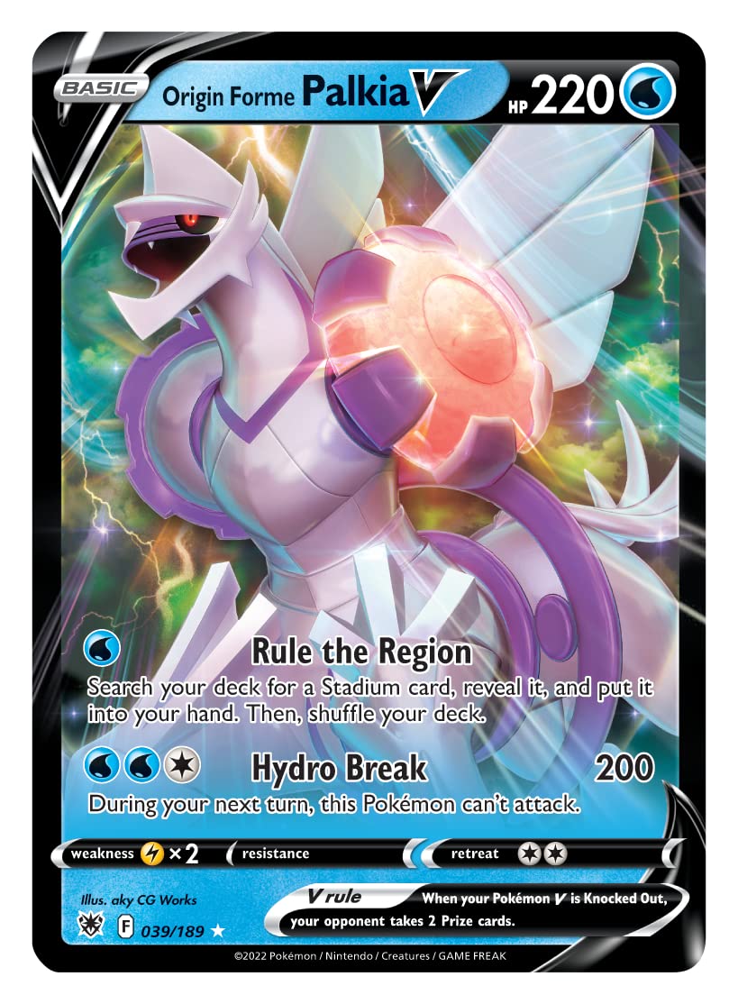 Pokémon Origin Forme Palkia VSTAR deck box keeps cards organized