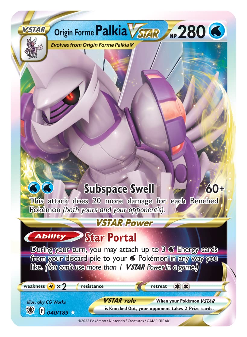 Pokémon Origin Forme Palkia VSTAR Radiant Greninja foil adds flexible support