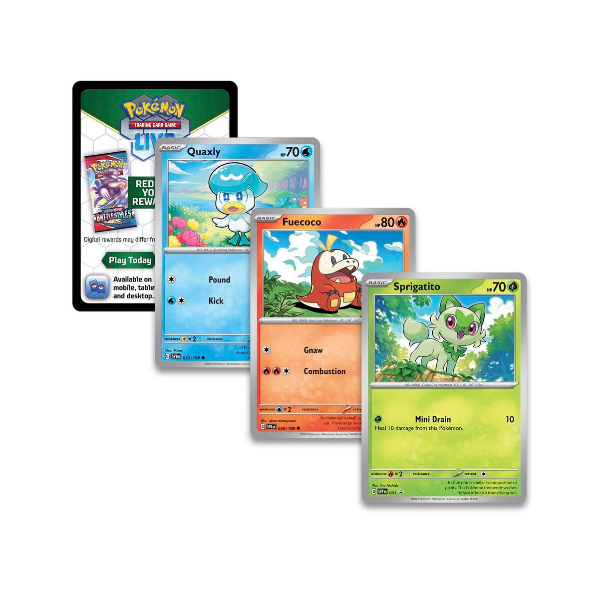 Pokémon Paldea Quaxly foil promo card for fun trade and battle-ready decks