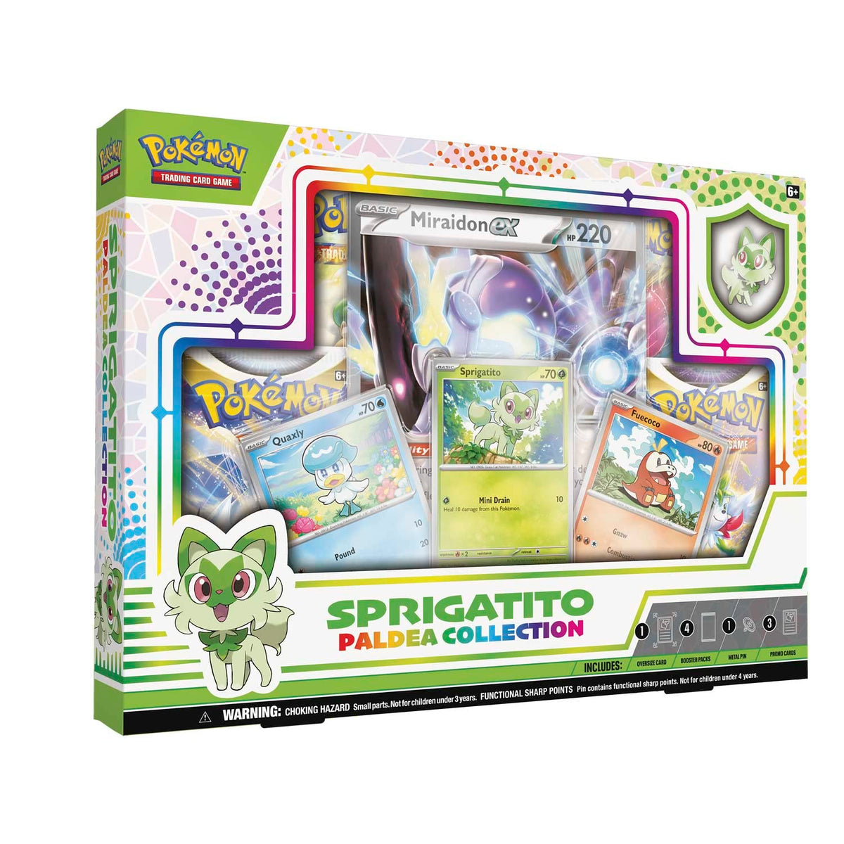 Pokémon Paldea Sprigatito foil promo card for collection and battles