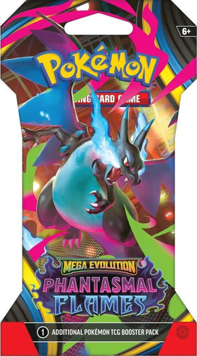 Pokémon Phantasmal Flames artwork featuring Mega Charizard X and Mega Gengar EX.