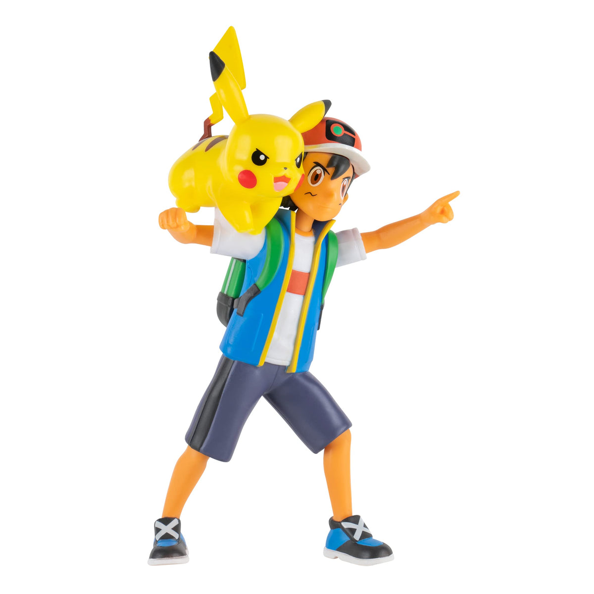 Pokémon Pikachu 2-inch figure designed for battle-ready poses.