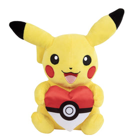 Pokemon Pikachu plush face close-up showing soft texture and friendly expression.