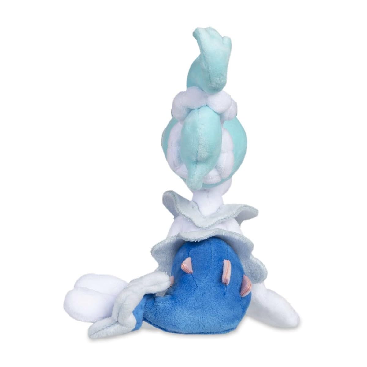 Pokémon Center Primarina Sitting Cuties Plush size shows palm-sized charm for gifting.