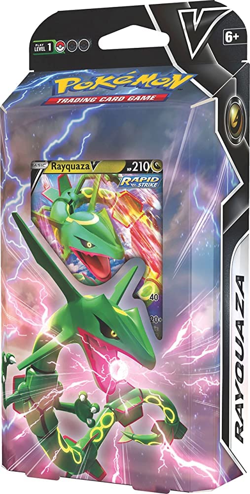 Pokémon Rayquaza V Battle Deck artwork ready for dynamic battles.