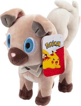 Pokémon Rockruff plush 8-inch for cozy play and display.