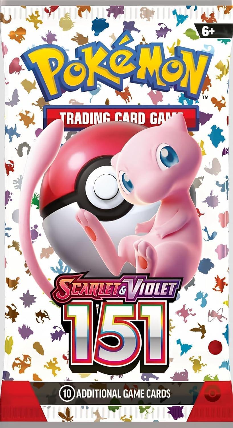Pokémon Scarlet & Violet 151 booster pack front view, ideal for collectors.