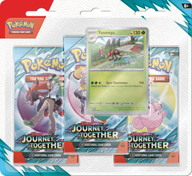 Pokemon Scarlet & Violet Journey Together three-booster Yanmega blister cover promotes exciting battles