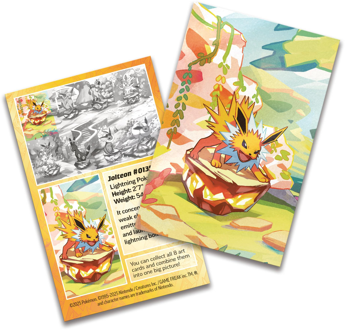 Jolteon mini tin displays Eevee coin as a collectible bonus.