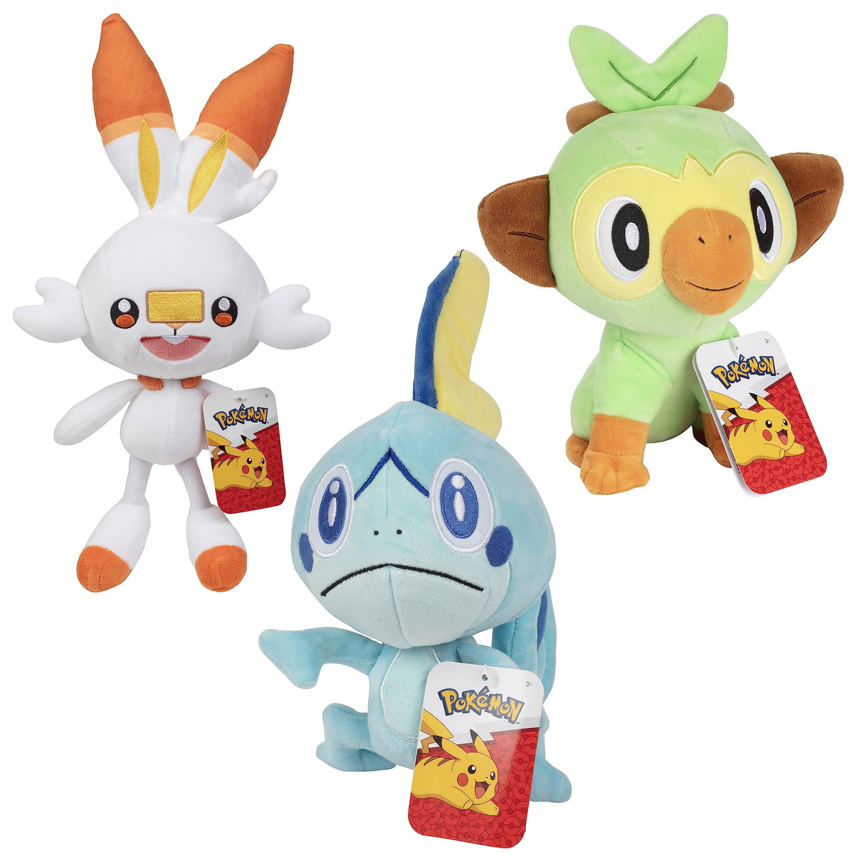 Pokémon Scorbunny plush 8-inch, a soft cuddle buddy for kids' playtime.