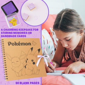 Pokémon Scrapbook Craft Kit sticker sheets for playful decorations and crafts