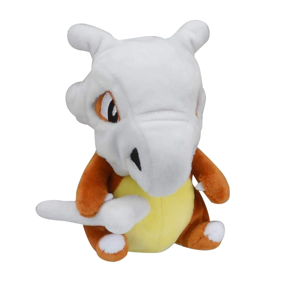 Pokémon Cubone 5-inch plush, front view, desk-ready display and cuddly companion