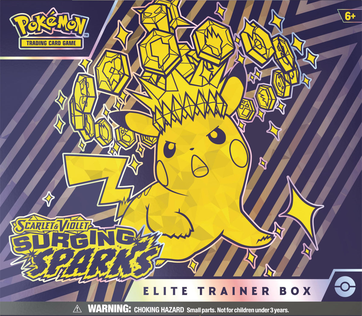 Pokémon Surging Sparks ETB booster packs ready for battles and new pulls