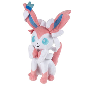 Pokémon Sylveon plush 8-inch packaging, perfect gift presentation.