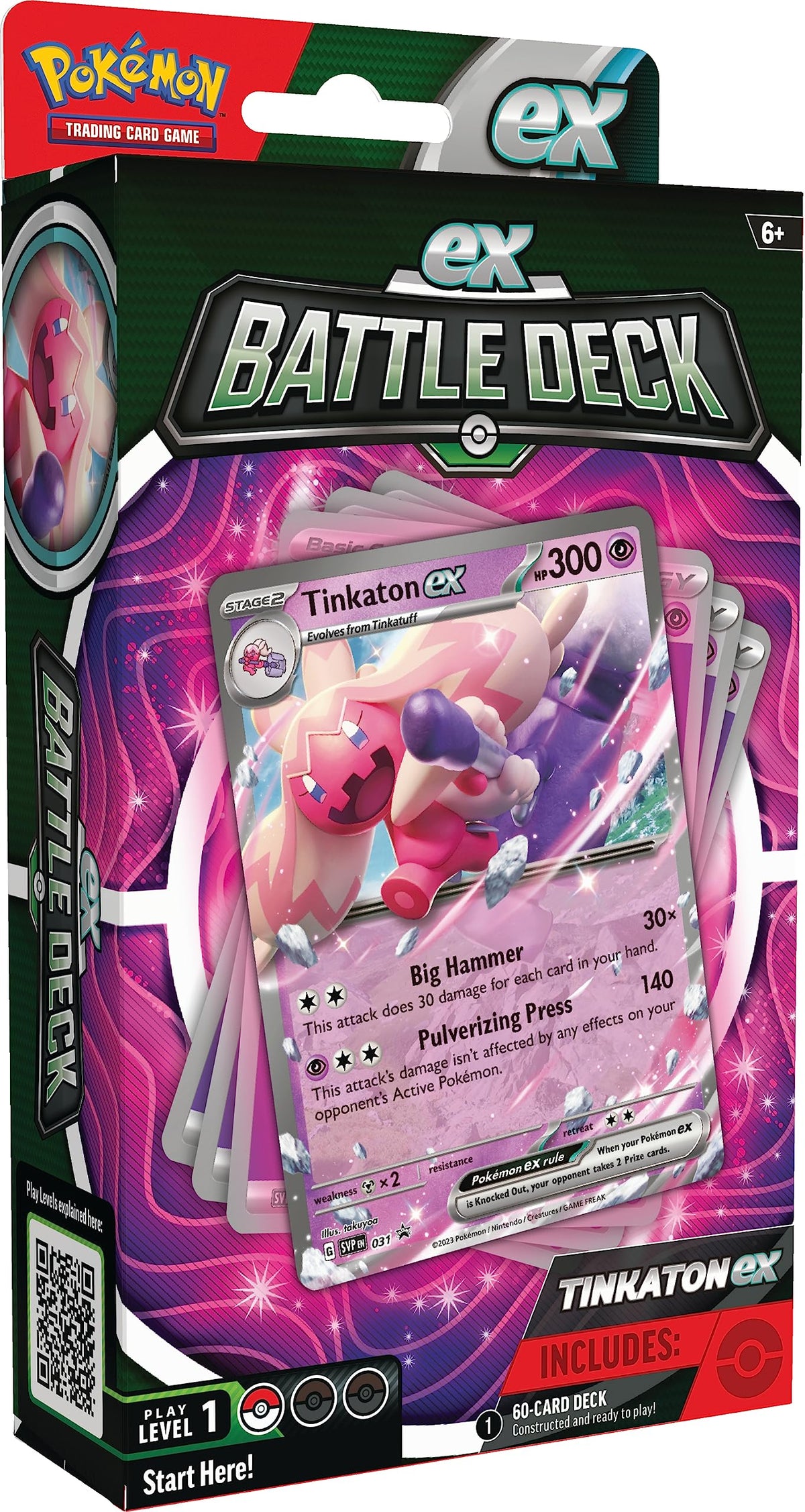 Pokémon TCG Battle Deck Tinkaton ex cover showing hammer-focused artwork for quick setup and play